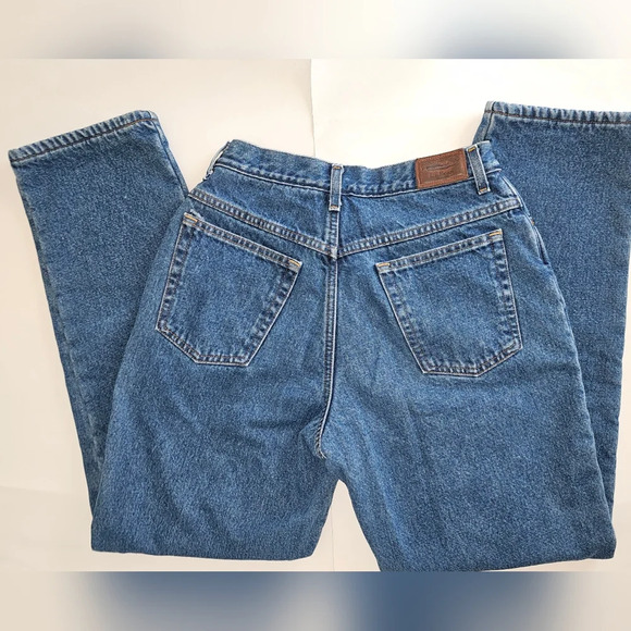 LL Bean Double L Jeans, Ultra High-Rise Comfort Waist Tapered Leg Flannel-Lined - Picture 2 of 10